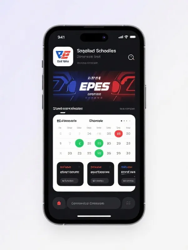 赛事日程App界面